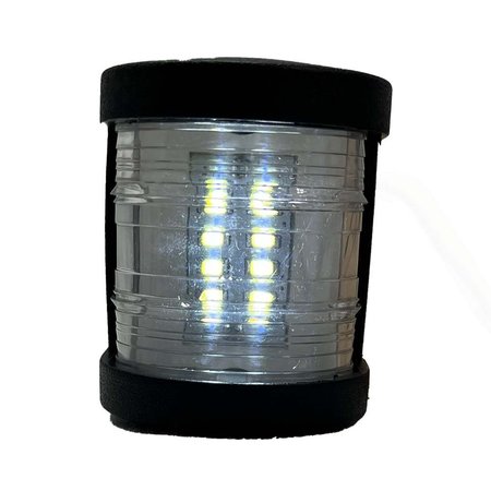 Marine Sport Lighting 12V-24V Marine WHITE LED Mast or Stern light with Black Shell MSMH12BSW